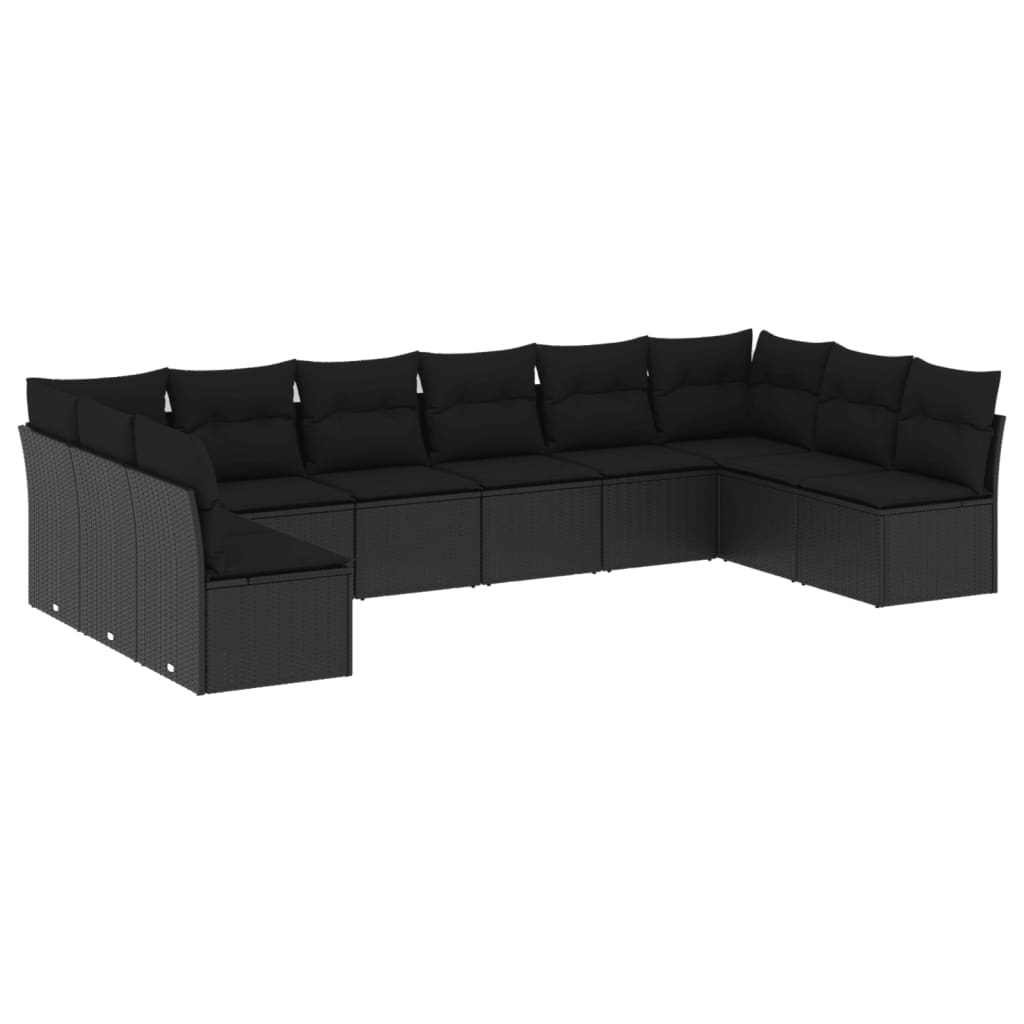 11-delige Loungeset met kussens poly rattan