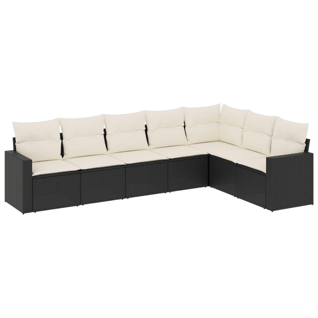 8-delige Loungeset met kussens poly rattan