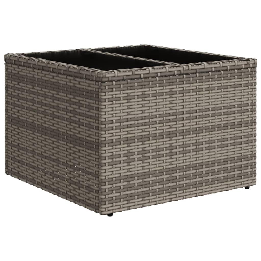 11-delige Loungeset met kussens poly rattan bruin