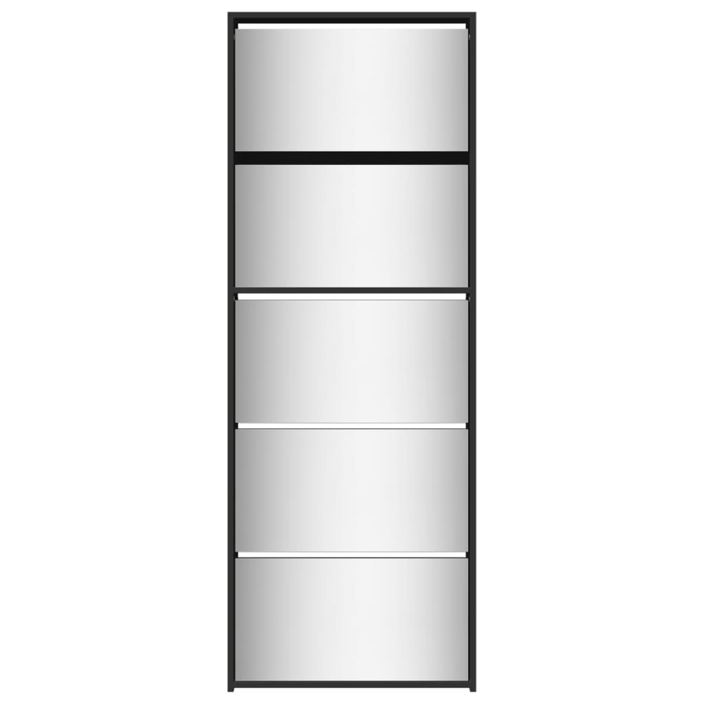 Schoenenkast met spiegel 5-laags 63x17x169,5 cm