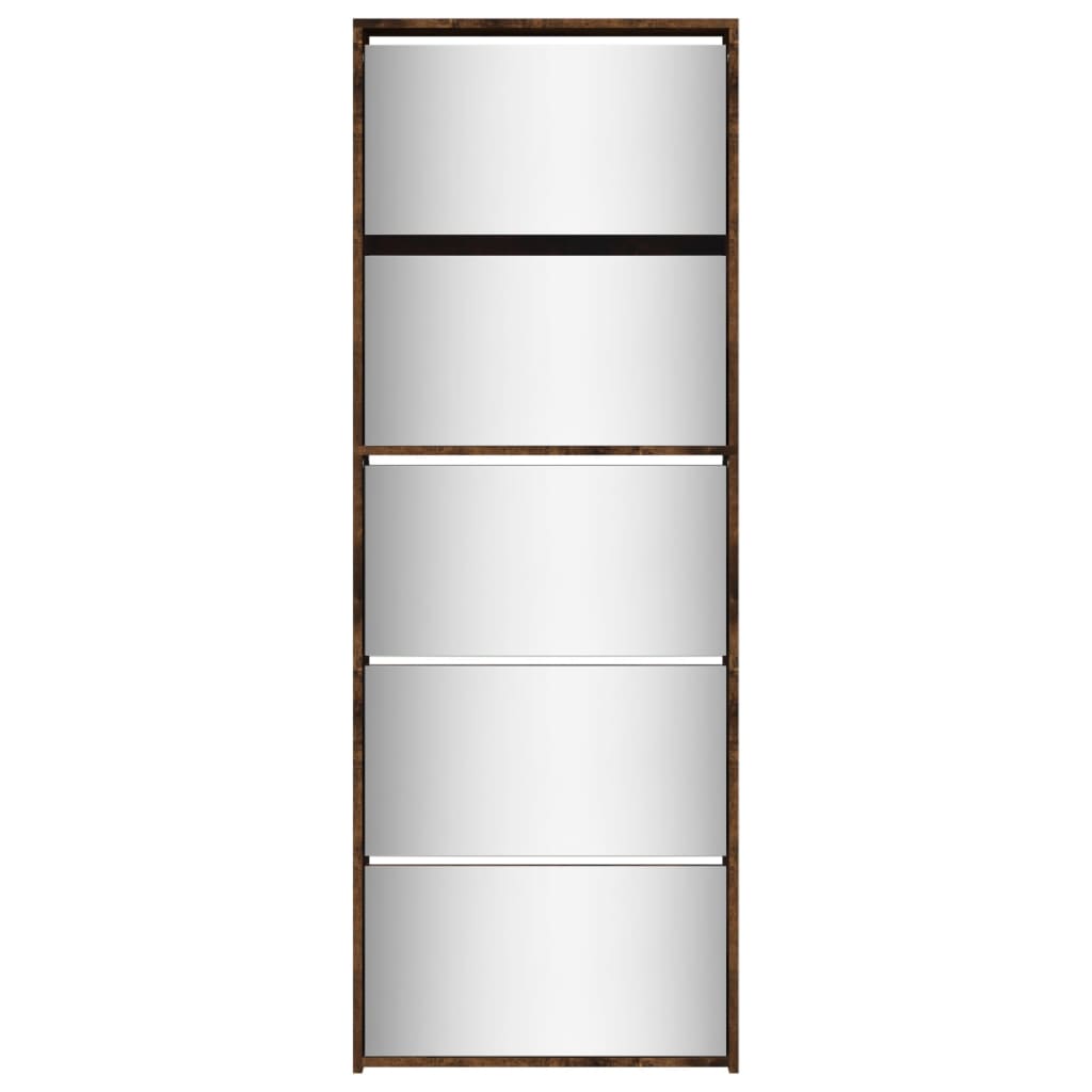 Schoenenkast met spiegel 5-laags 63x17x169,5 cm