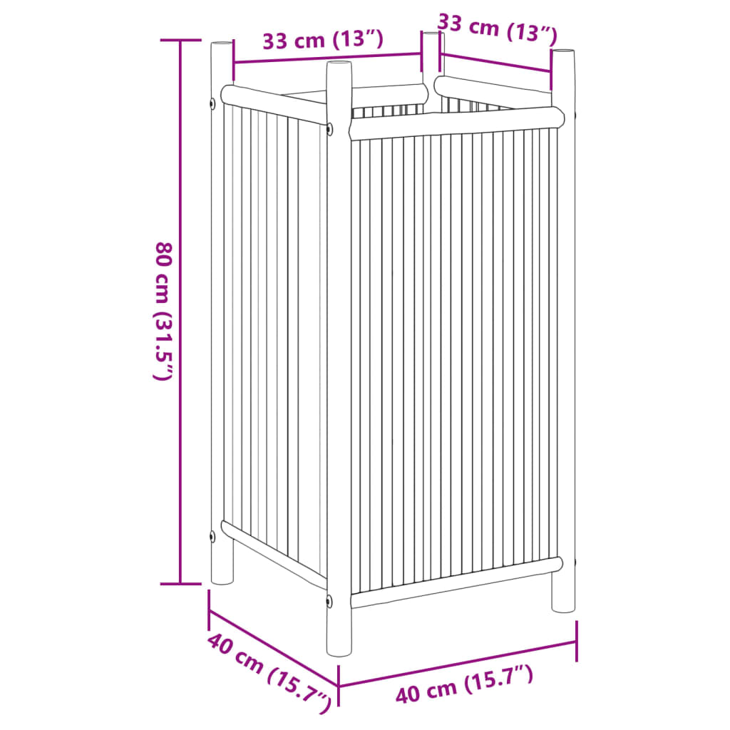 Plantenbak 50x30x25 cm bamboe