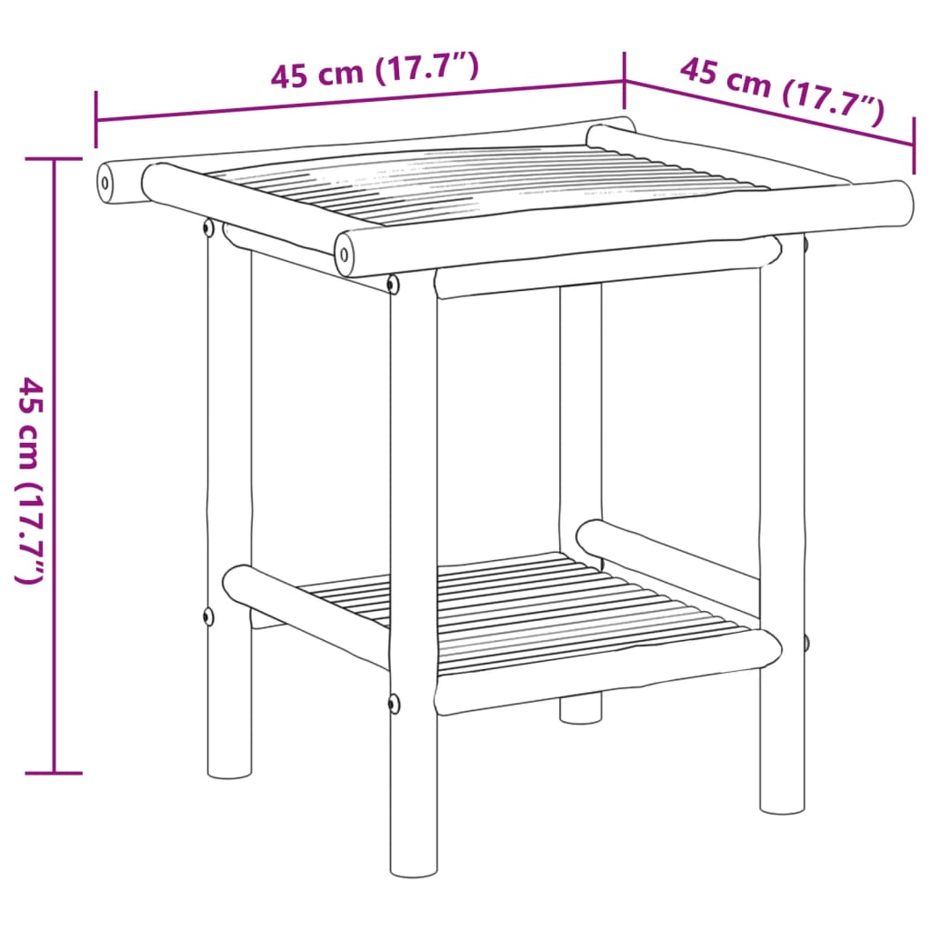 Salontafel 90x50x45 cm bamboe