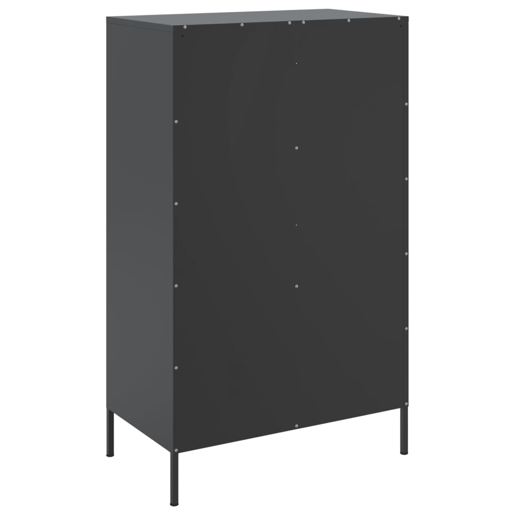 Hoge kast 68x39x113 cm staal antracietkleurig