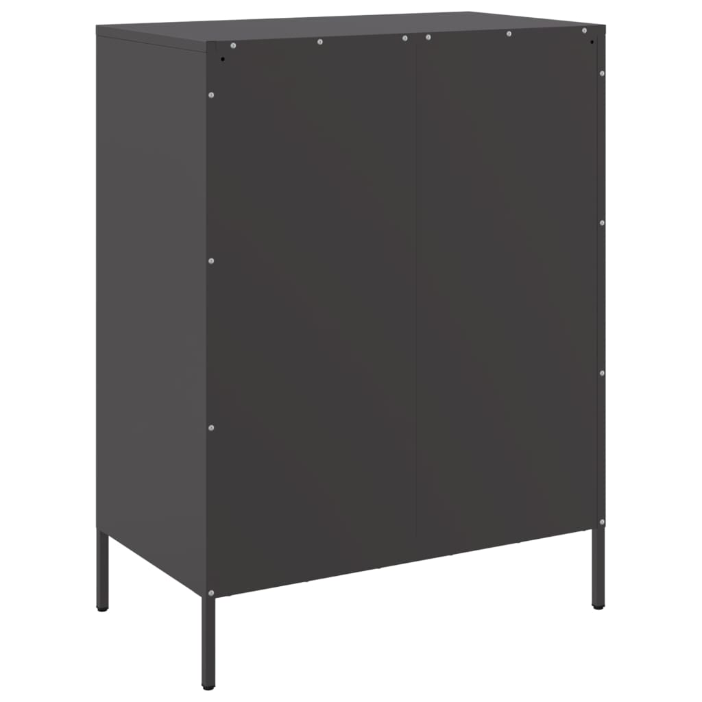 Dressoir 68x39x89 cm staal zwart