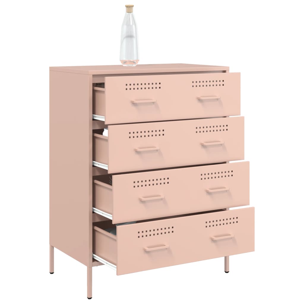 Dressoir 68x39x89 cm staal zwart