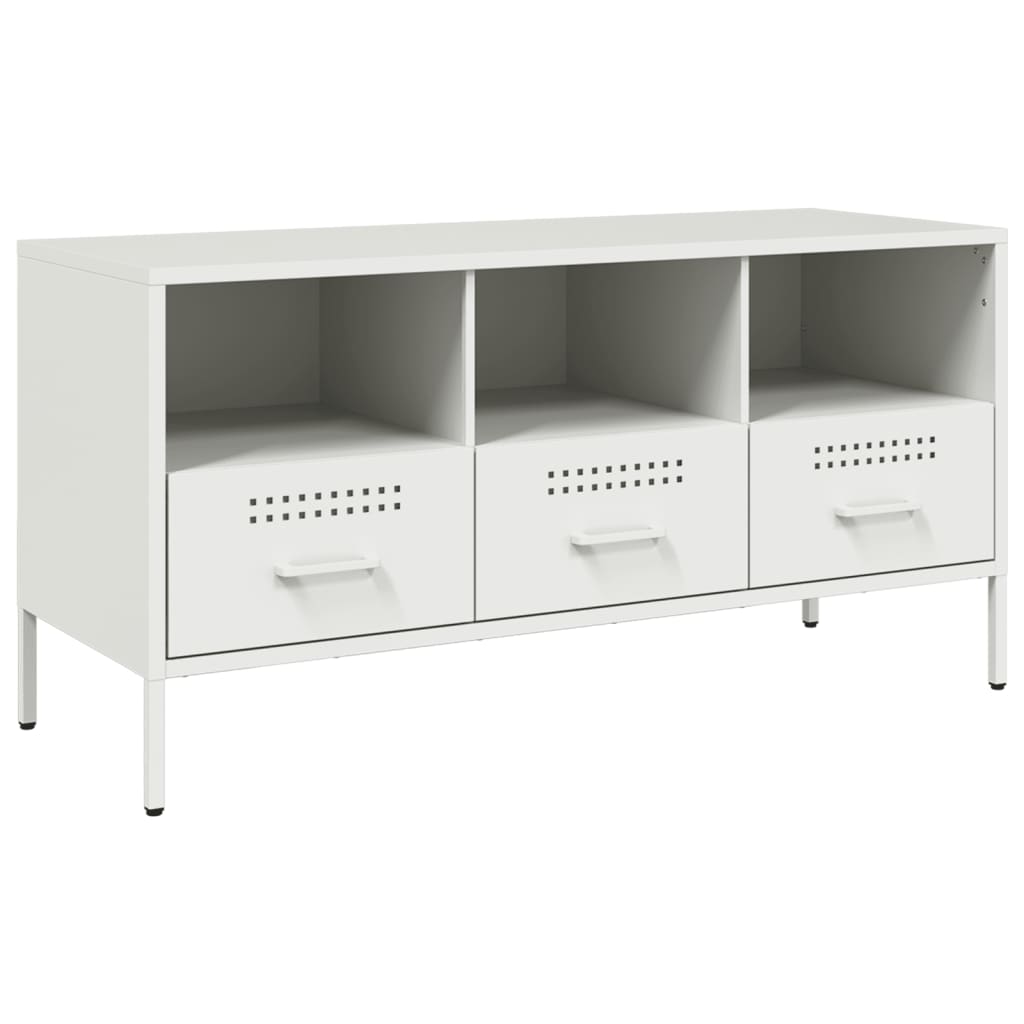 Tv-meubel 100,5x39x50,5 cm koudgewalst staal antracietkleurig