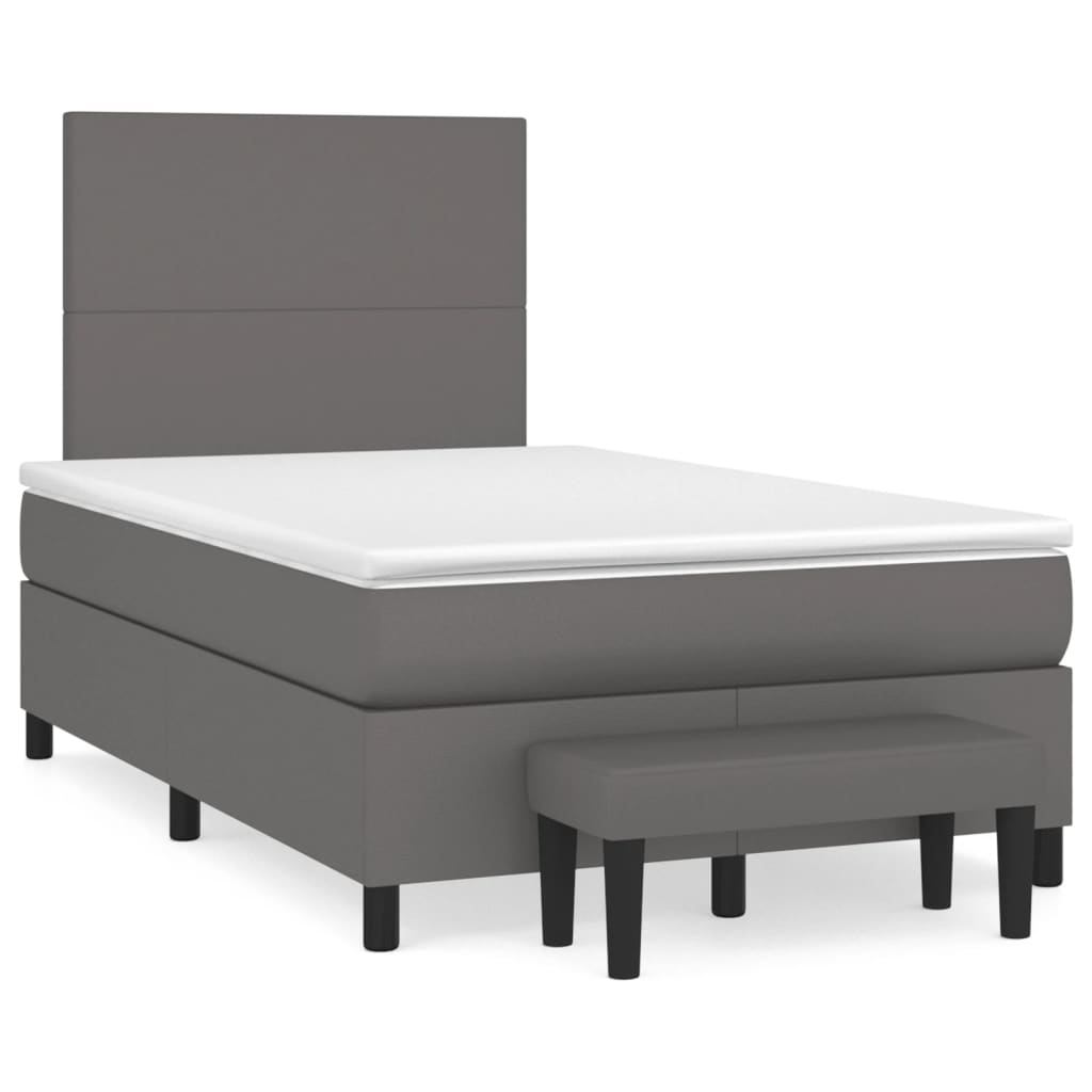 Boxspring met matras kunstleer 90x190 cm