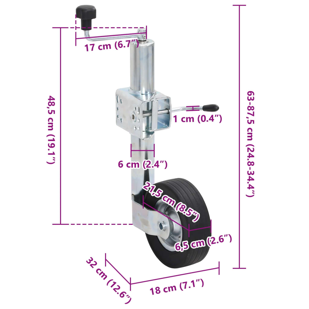 Neuswiel met splitklem 60 mm gegalvaniseerd staal