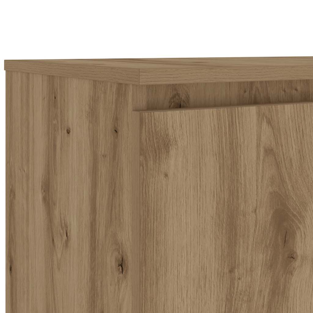 Tv-meubel met LED 140x40x35,5 cm bewerkt hout oud houtkleurig