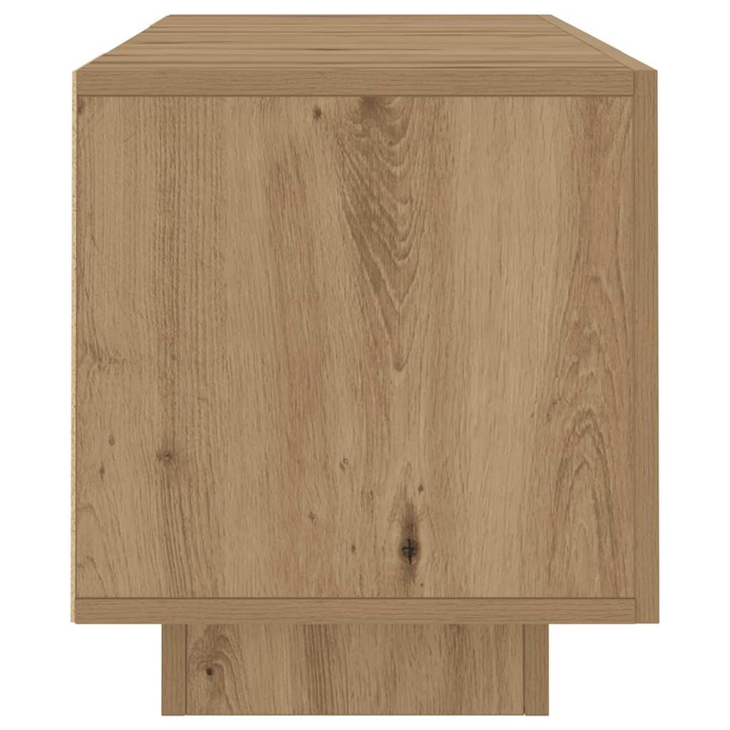 Tv-meubel met LED 160x35x40 cm bewerkt hout oud hout