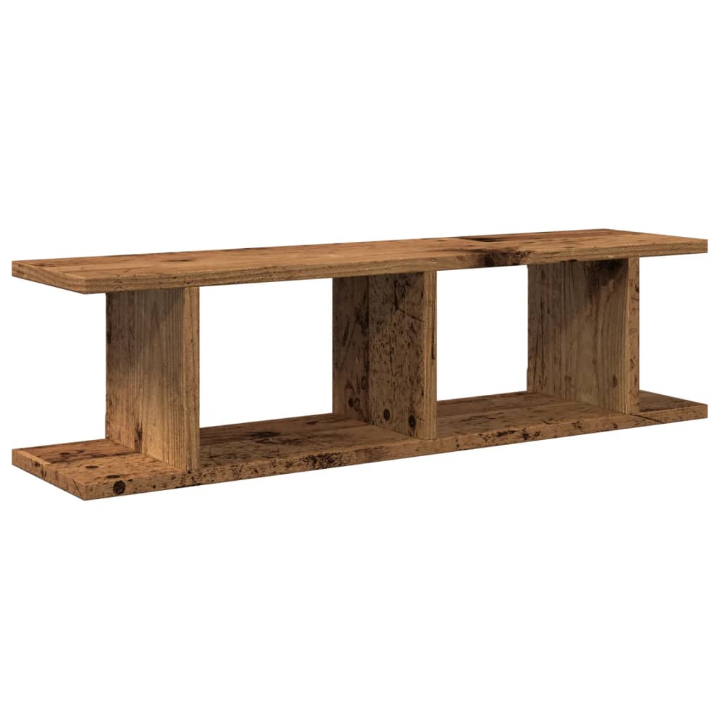 Wandschappen 2 st 75x18x20cm bewerkt hout artisanaal eikenkleur