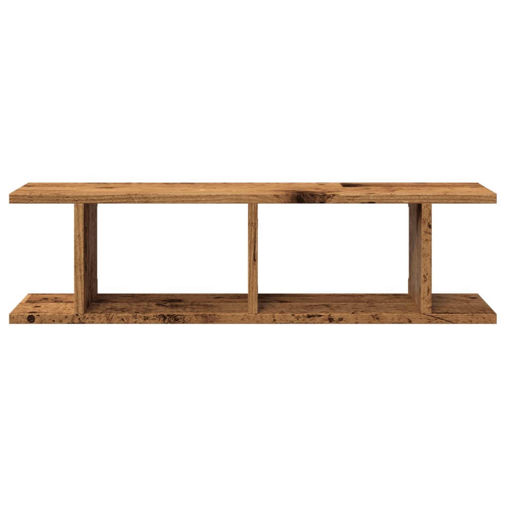 Wandschappen 2 st 75x18x20cm bewerkt hout artisanaal eikenkleur