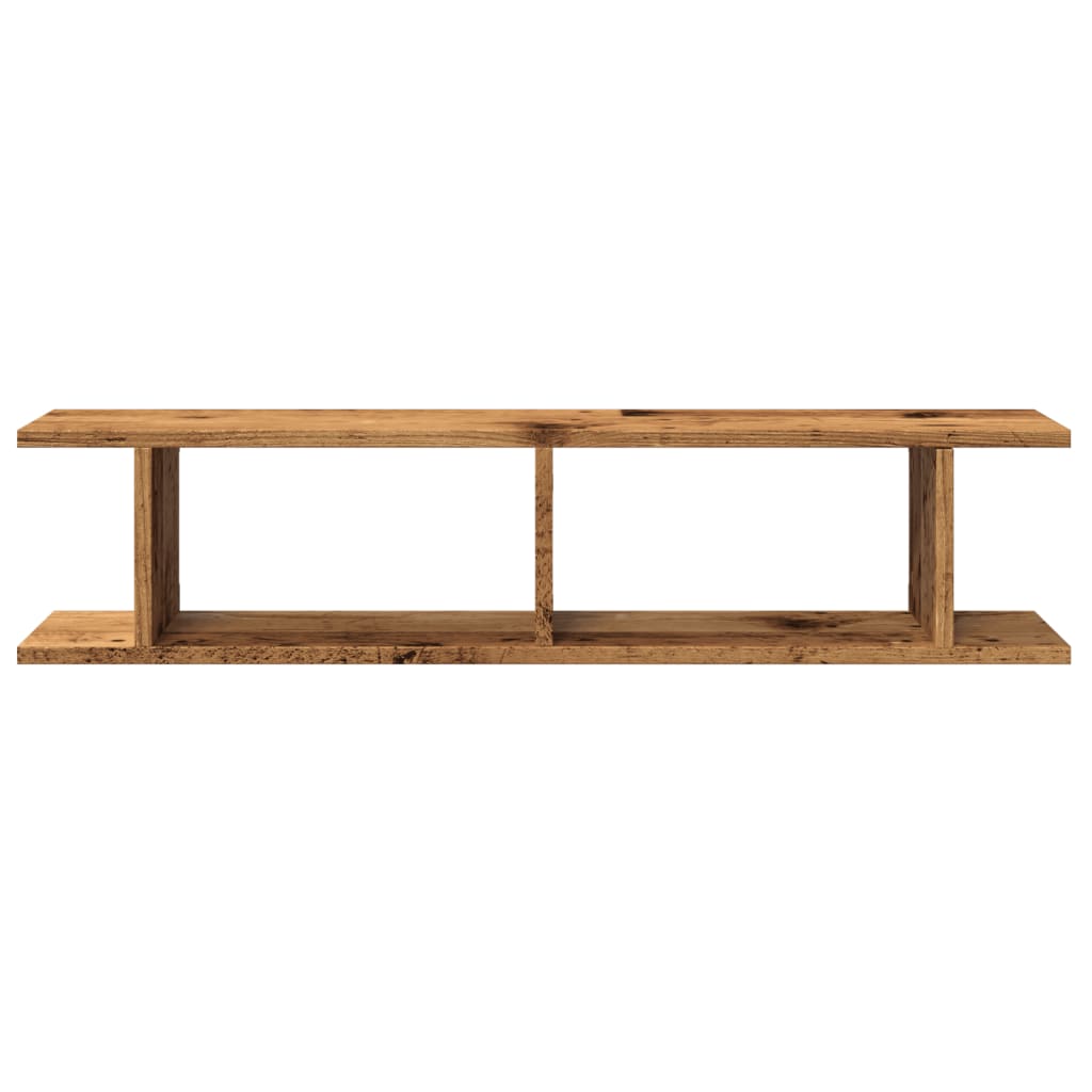 Wandschappen 2 st 75x18x20cm bewerkt hout artisanaal eikenkleur