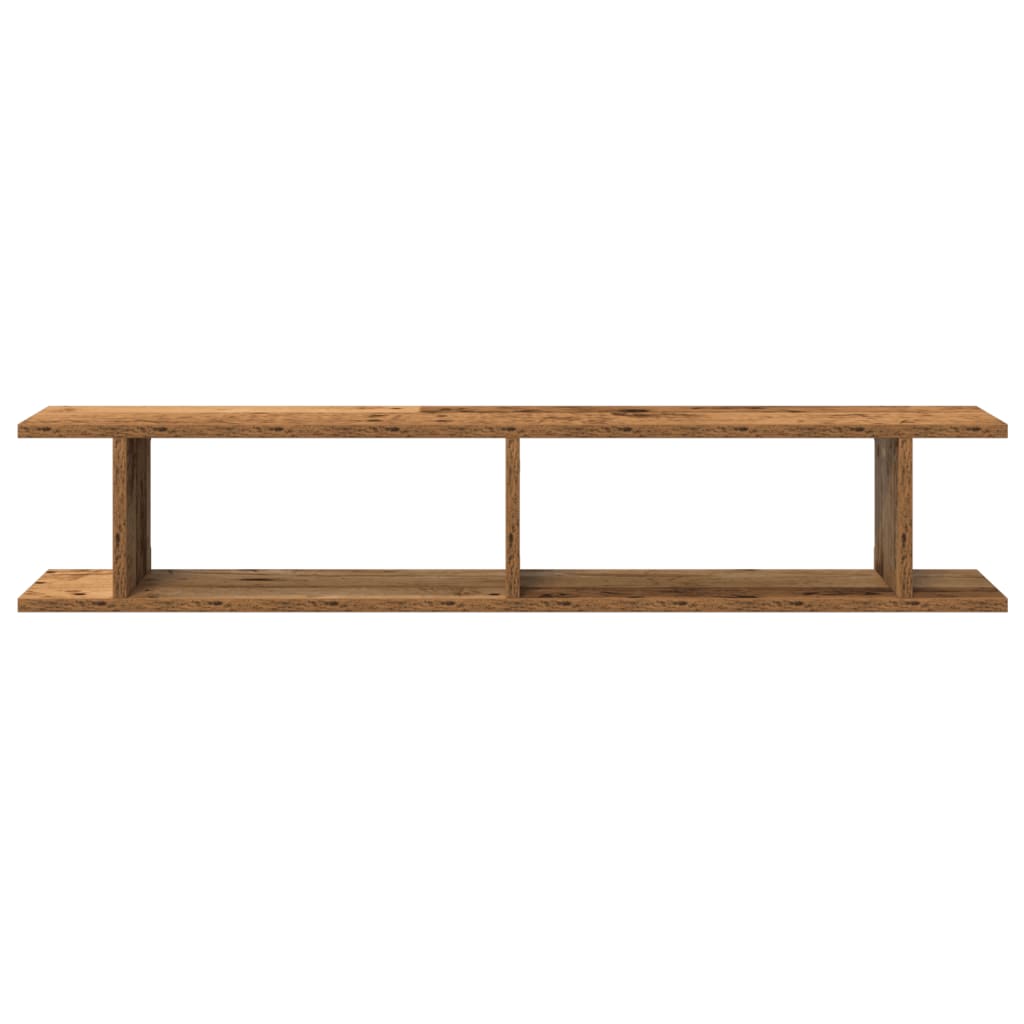 Wandschappen 2 st 75x18x20cm bewerkt hout artisanaal eikenkleur