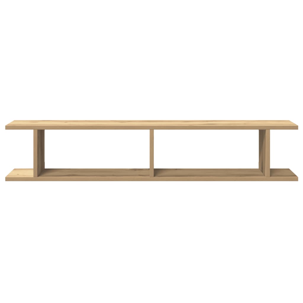 Wandschappen 2 st 75x18x20cm bewerkt hout artisanaal eikenkleur