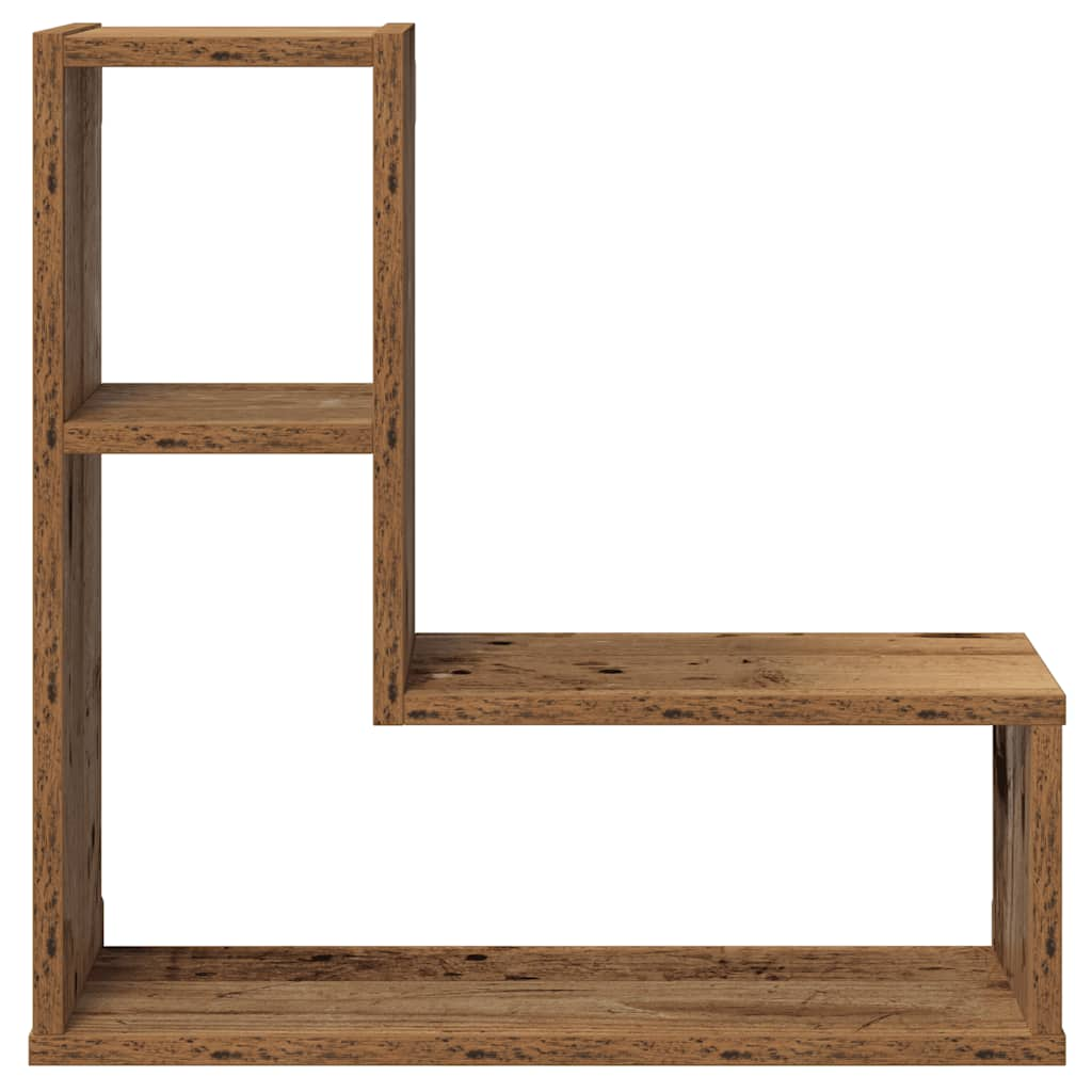 Wandschappen kubus 2 st 50x15x50 cm hout artisanaal eiken