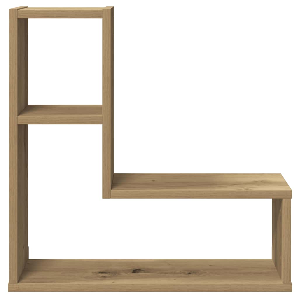 Wandschappen kubus 2 st 50x15x50 cm hout artisanaal eiken