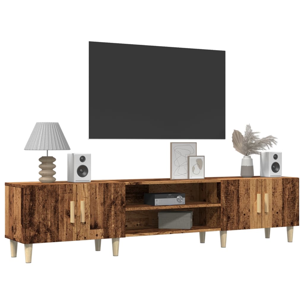 Tv-meubel 180x31,5x40 cm bewerkt hout artisanaal eikenkleurig