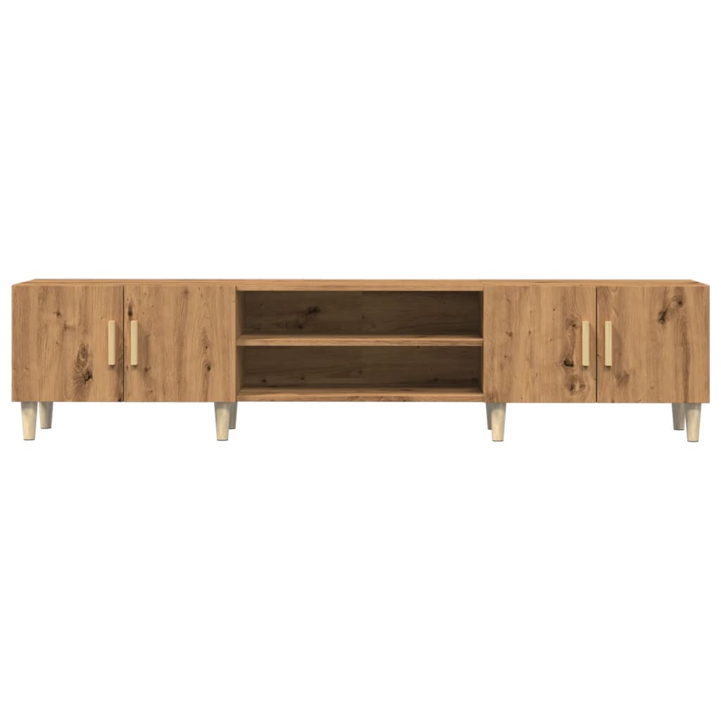 Tv-meubel 180x31,5x40 cm bewerkt hout artisanaal eikenkleurig