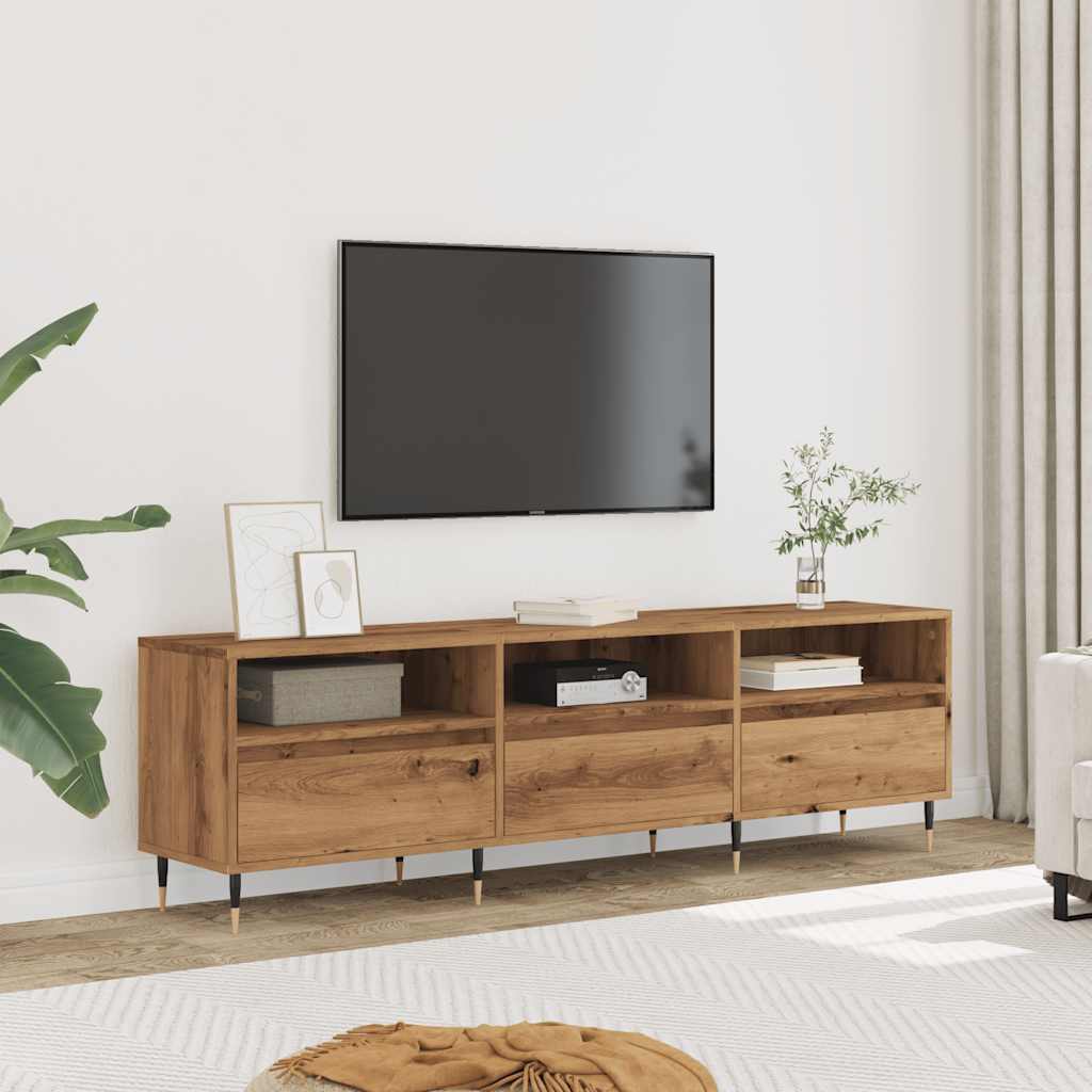 Tv-meubel 150x30x44,5 cm bewerkt hout gerookt eikenkleurig