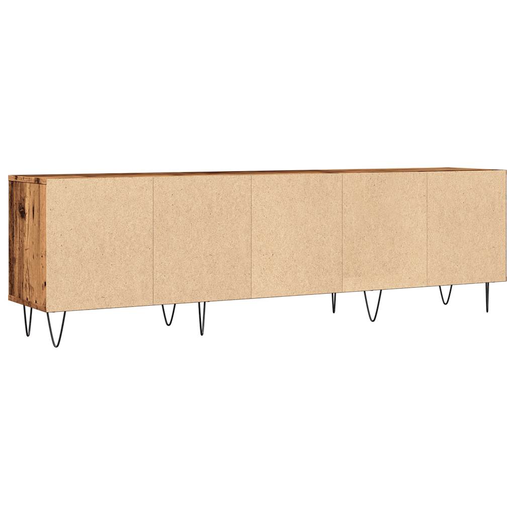 Tv-meubel 150x30x44,5 cm bewerkt hout artisanaal eikenkleur