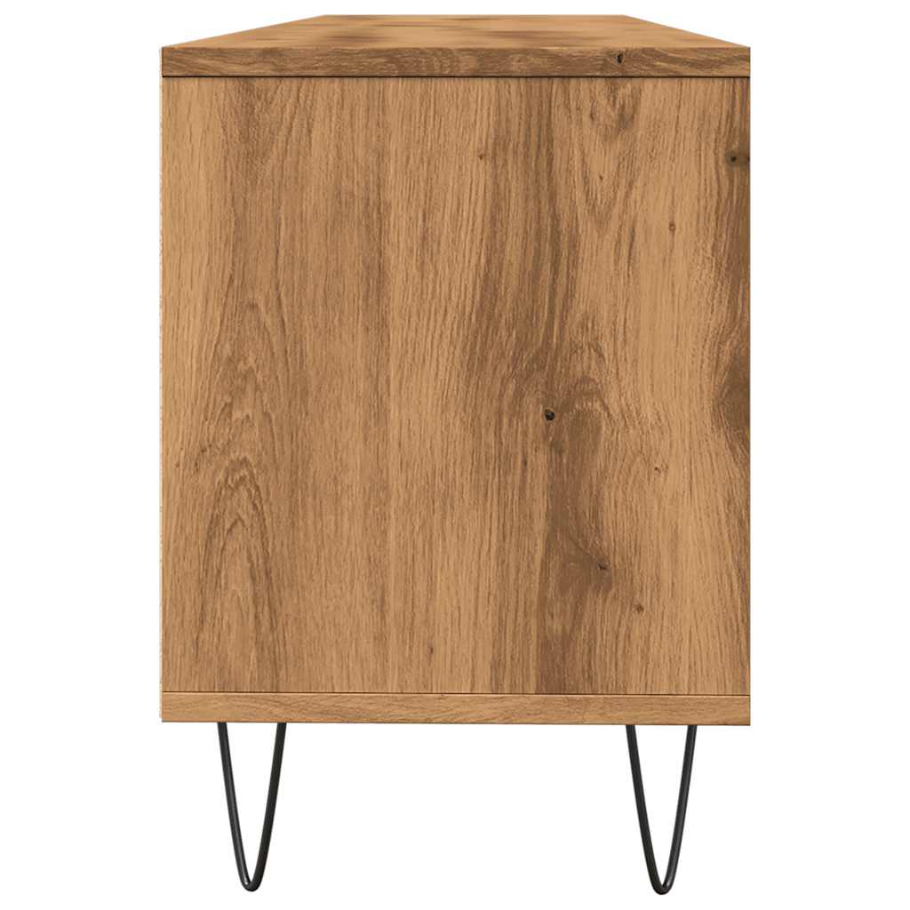 Tv-meubel 150x30x44,5 cm bewerkt hout artisanaal eikenkleur