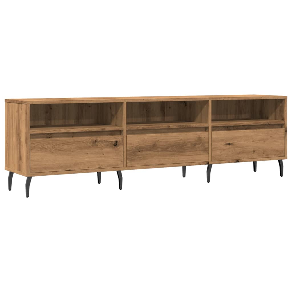 Tv-meubel 150x30x44,5 cm bewerkt hout oud houtkleurig