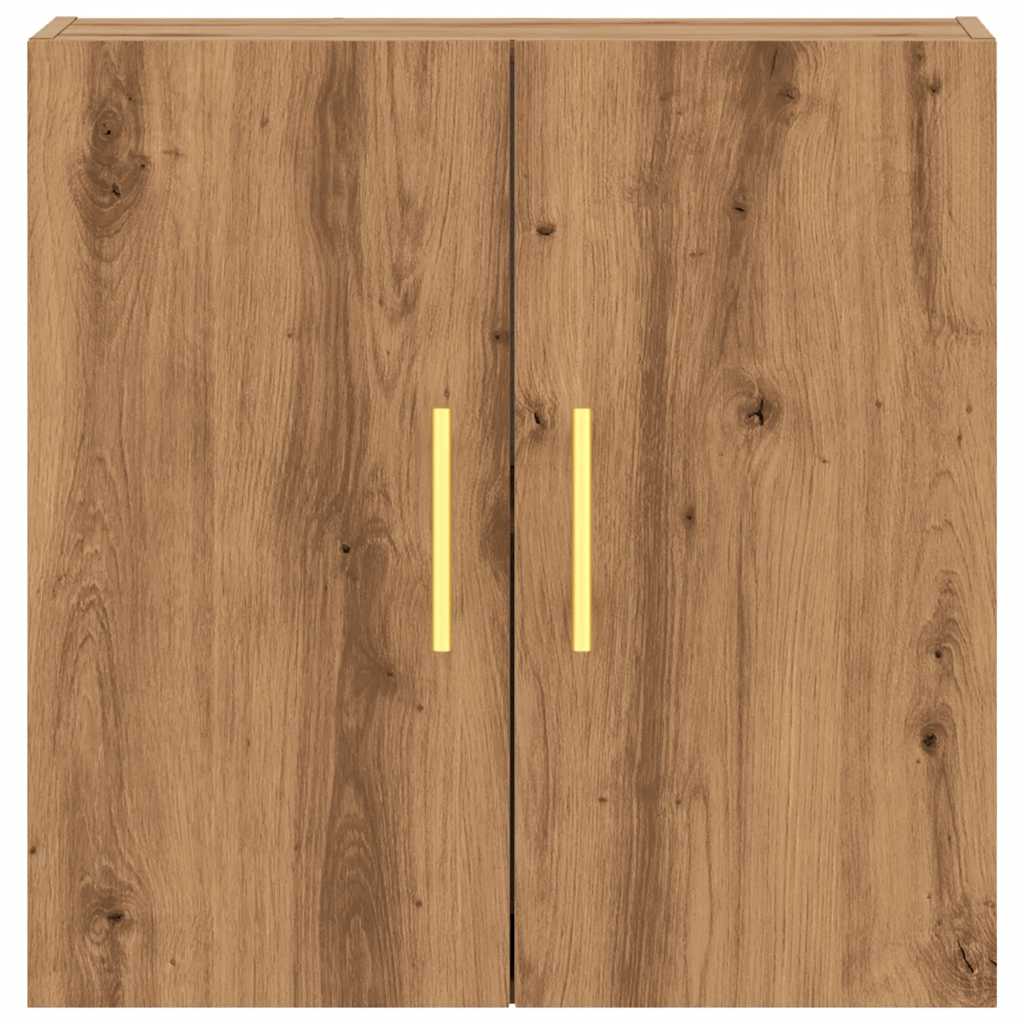 Wandkast 60x31x60 cm bewerkt hout oud houtkleurig