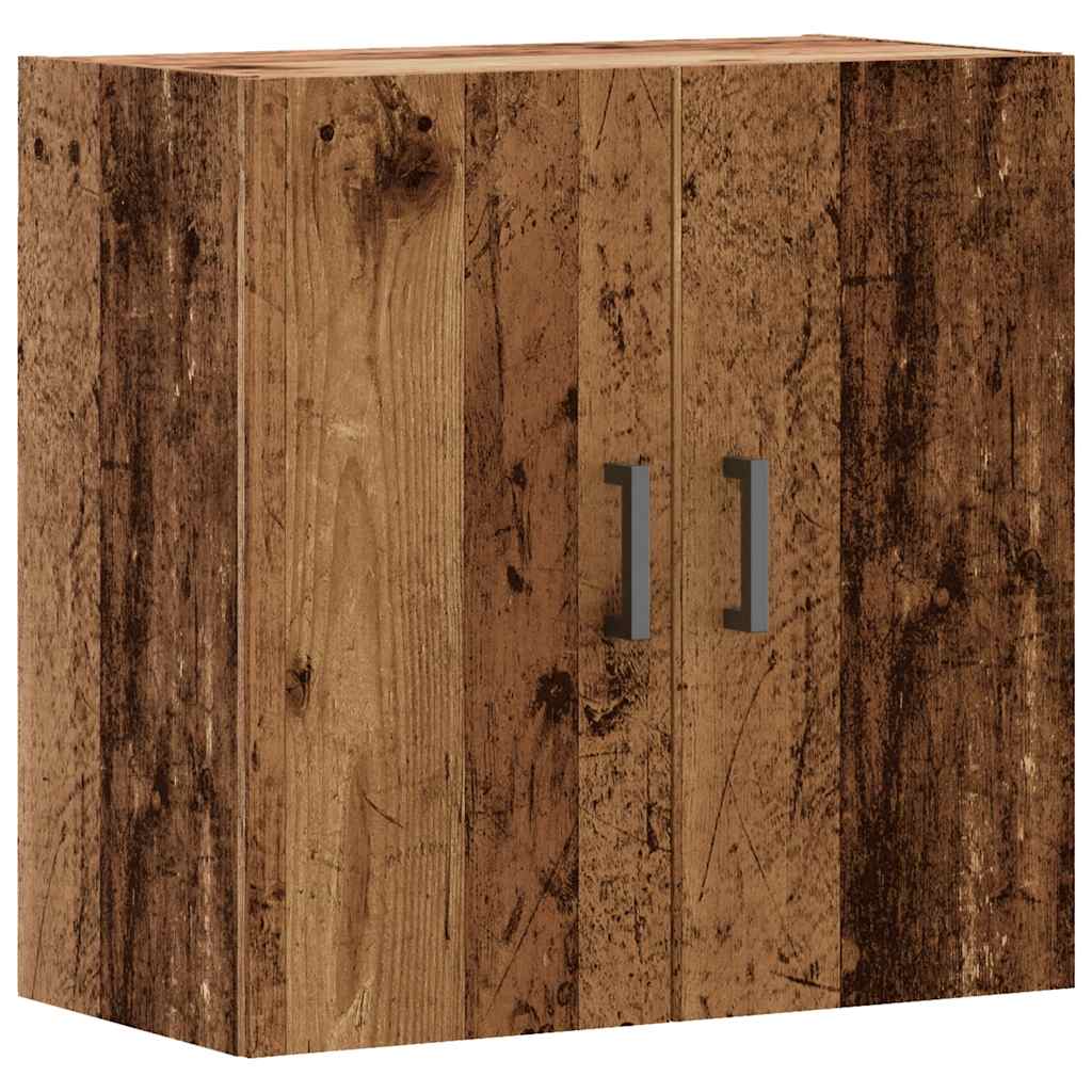 Wandkast 60x31x60 cm bewerkt hout oud houtkleurig