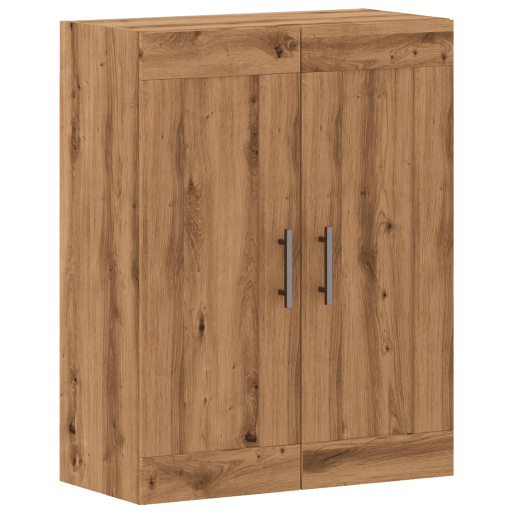 Wandkast 69,5x34x90 cm bewerkt hout oud houtkleurig