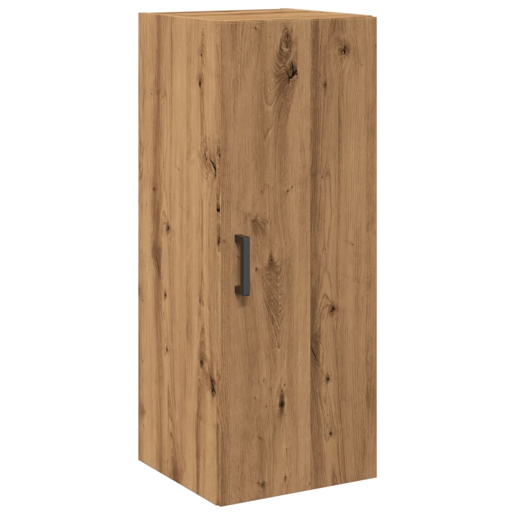 Wandkast 34,5x34x90 cm bewerkt hout oud houtkleur