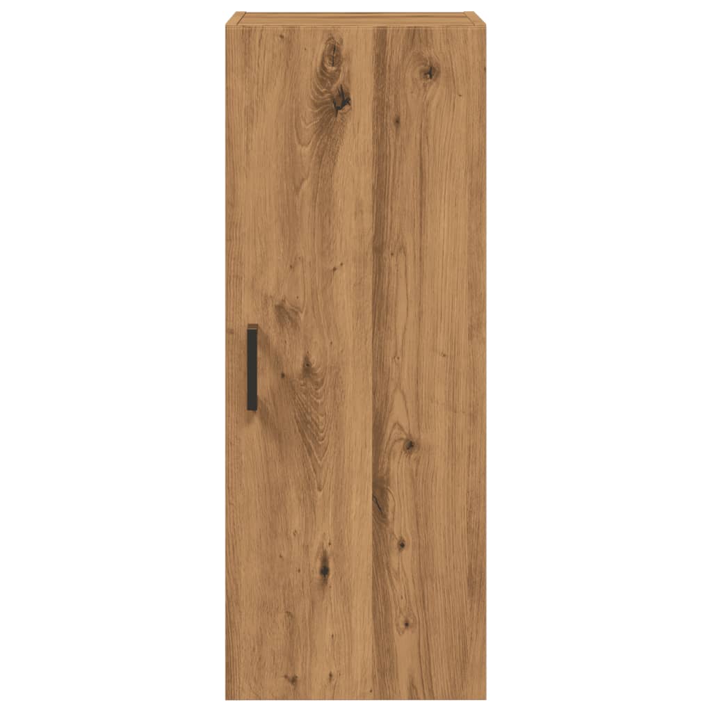 Wandkast 34,5x34x90 cm bewerkt hout oud houtkleur