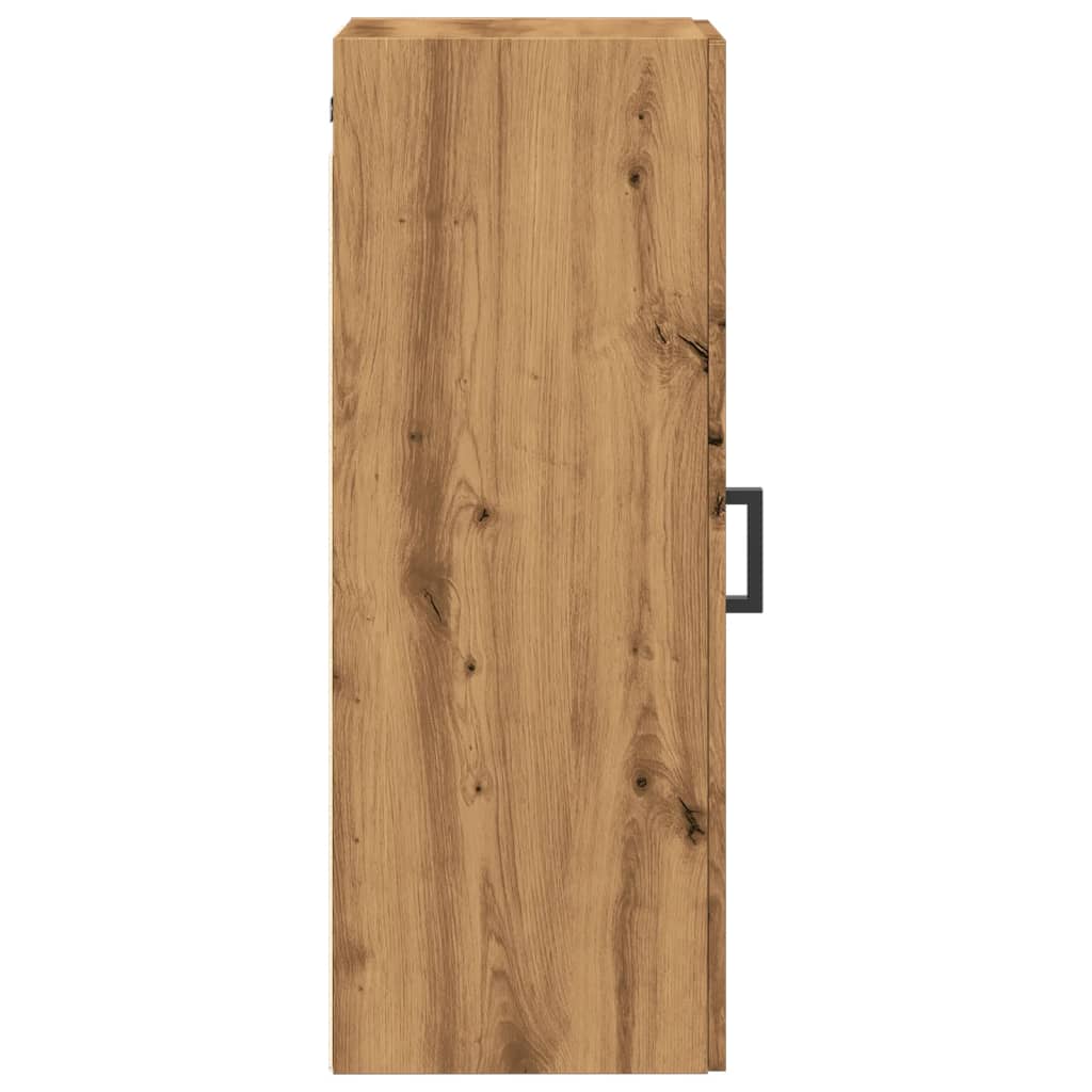 Wandkast 34,5x34x90 cm bewerkt hout oud houtkleur