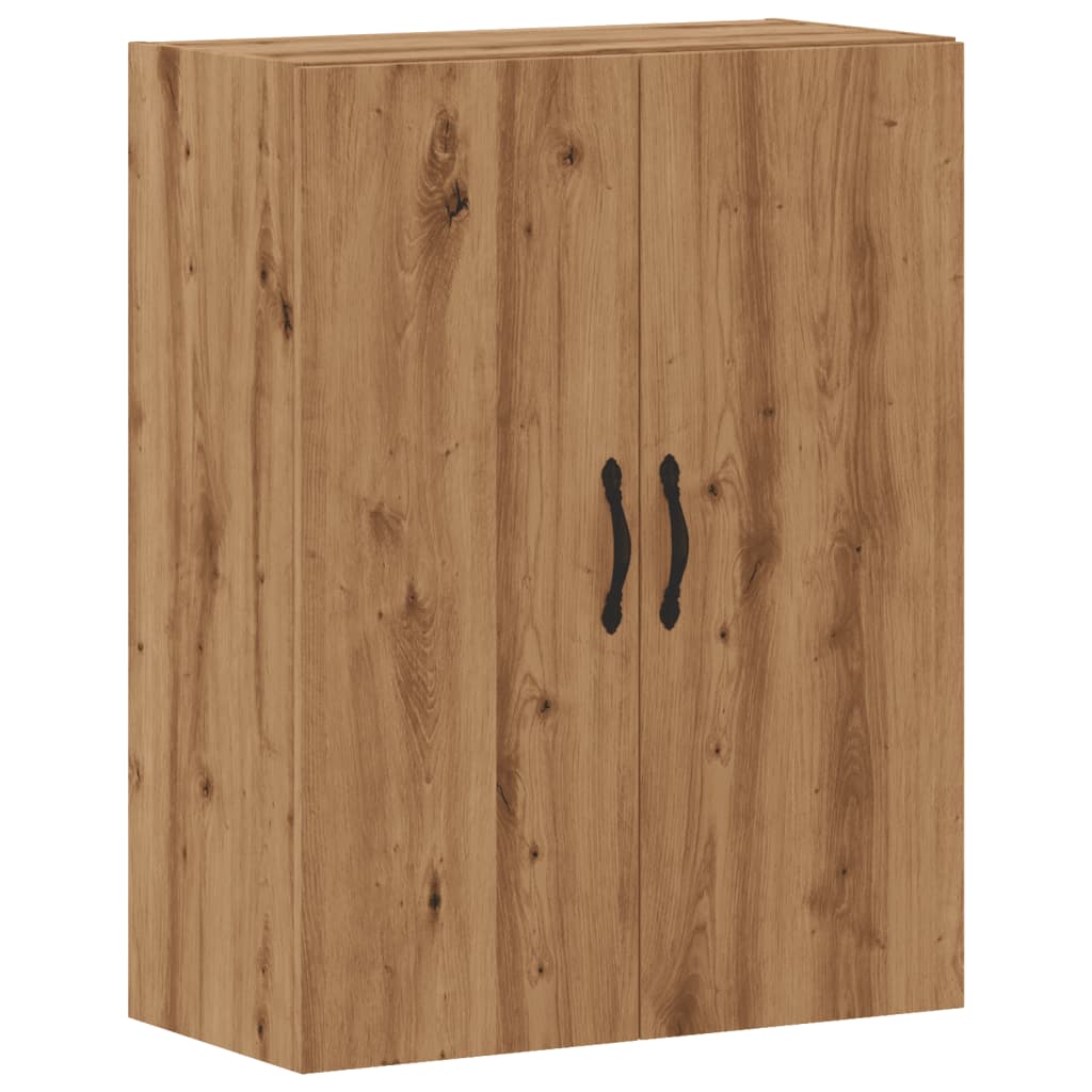 Wandkast 69,5x34x90 cm bewerkt hout oud houtkleurig