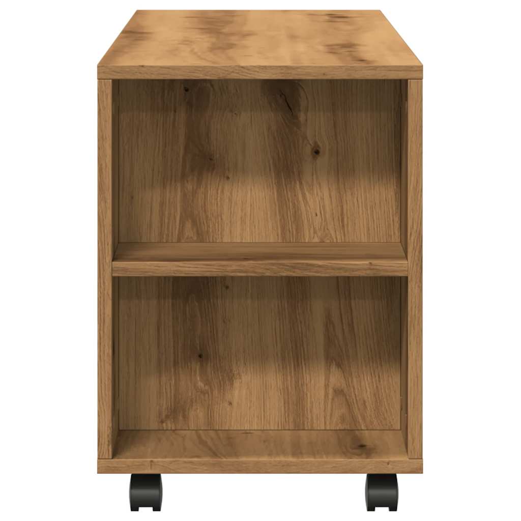 Tv-meubel met wielen 102x34,5x43 cm bewerkt hout oud hout