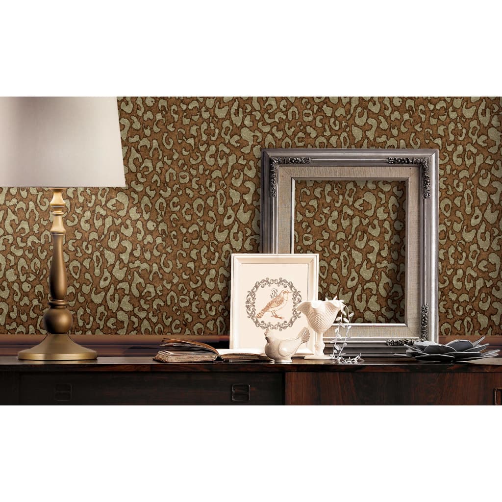 DUTCH WALLCOVERINGS Behang luipaardprint bruin