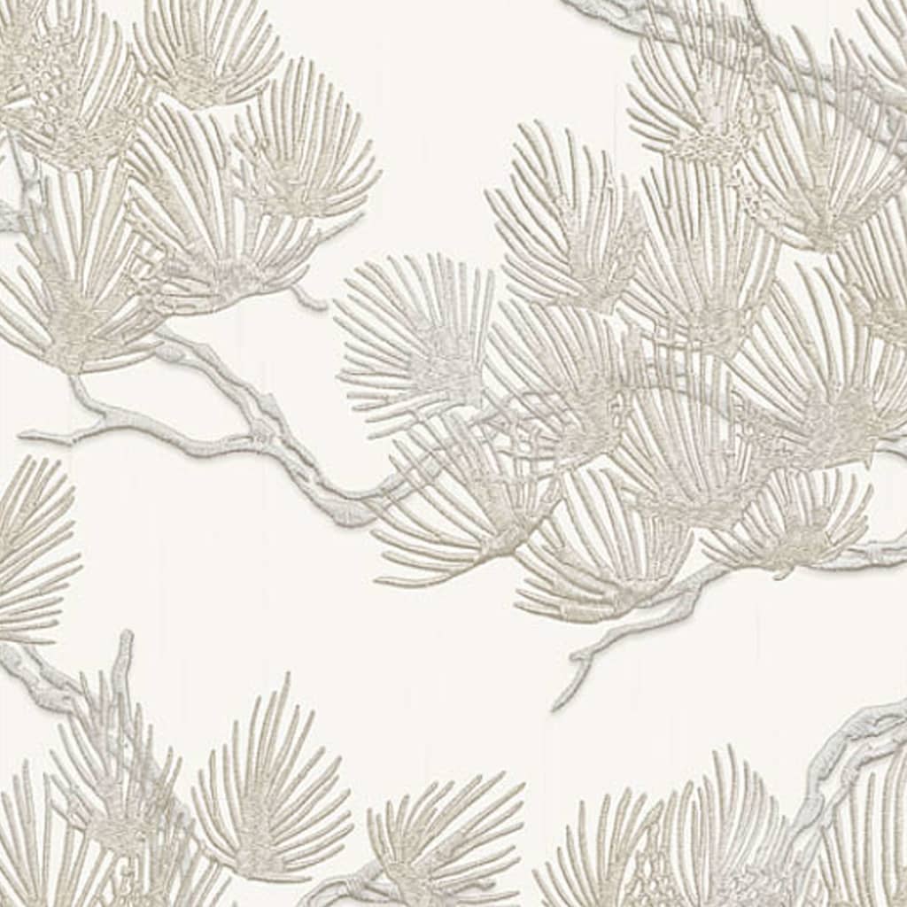 DUTCH WALLCOVERINGS Behang Pine Tree goudkleurig