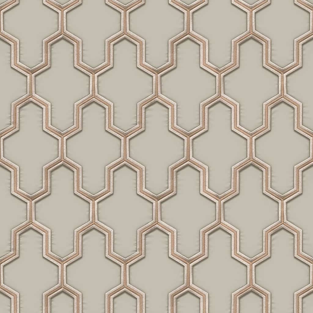 DUTCH WALLCOVERINGS Behang Geometric goudkleurig groen