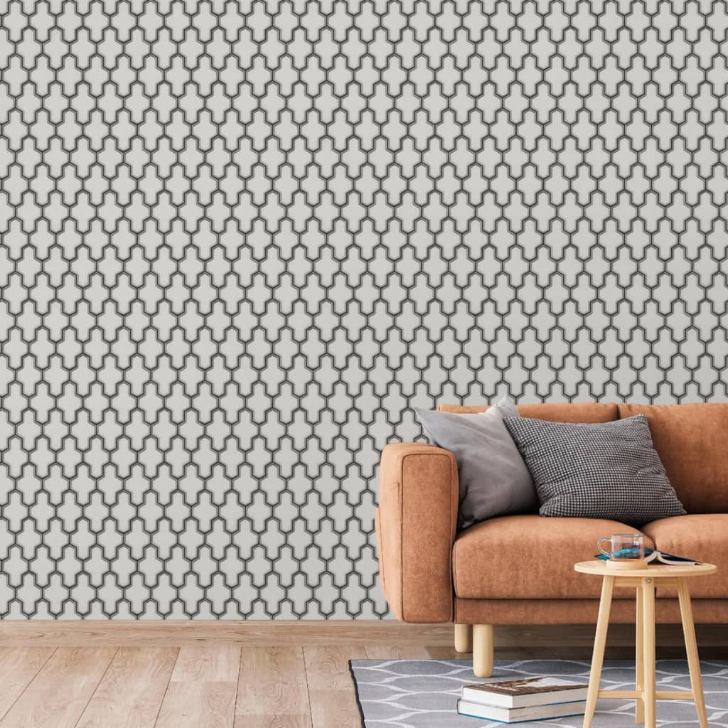 DUTCH WALLCOVERINGS Behang Geometric goudkleurig groen