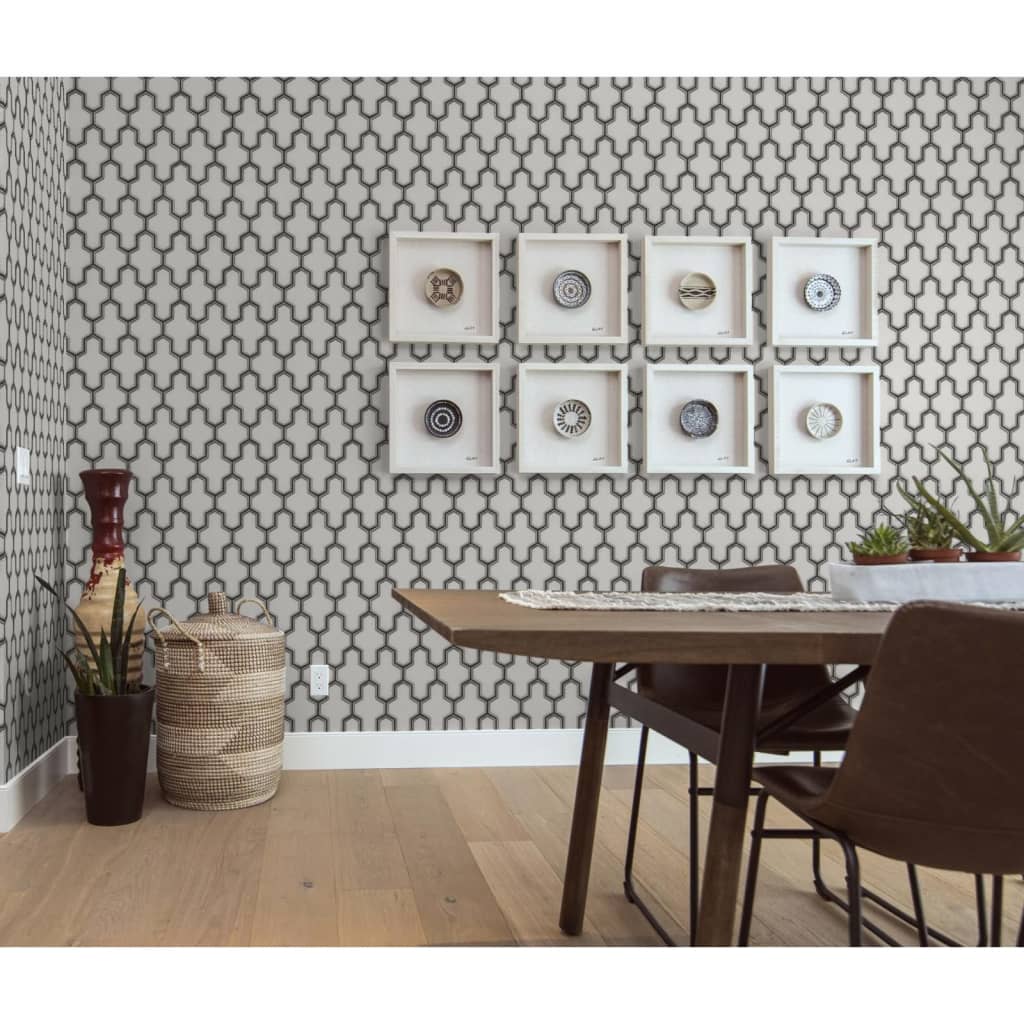 DUTCH WALLCOVERINGS Behang Geometric goudkleurig groen