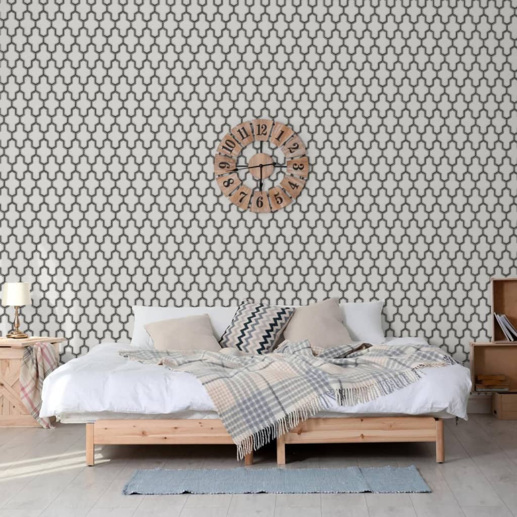 DUTCH WALLCOVERINGS Behang Geometric goudkleurig groen