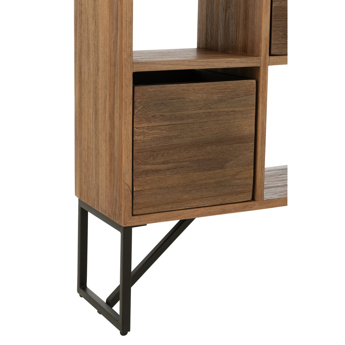 J-Line Kast Met Lades Gerecycleerd Teak Naturel