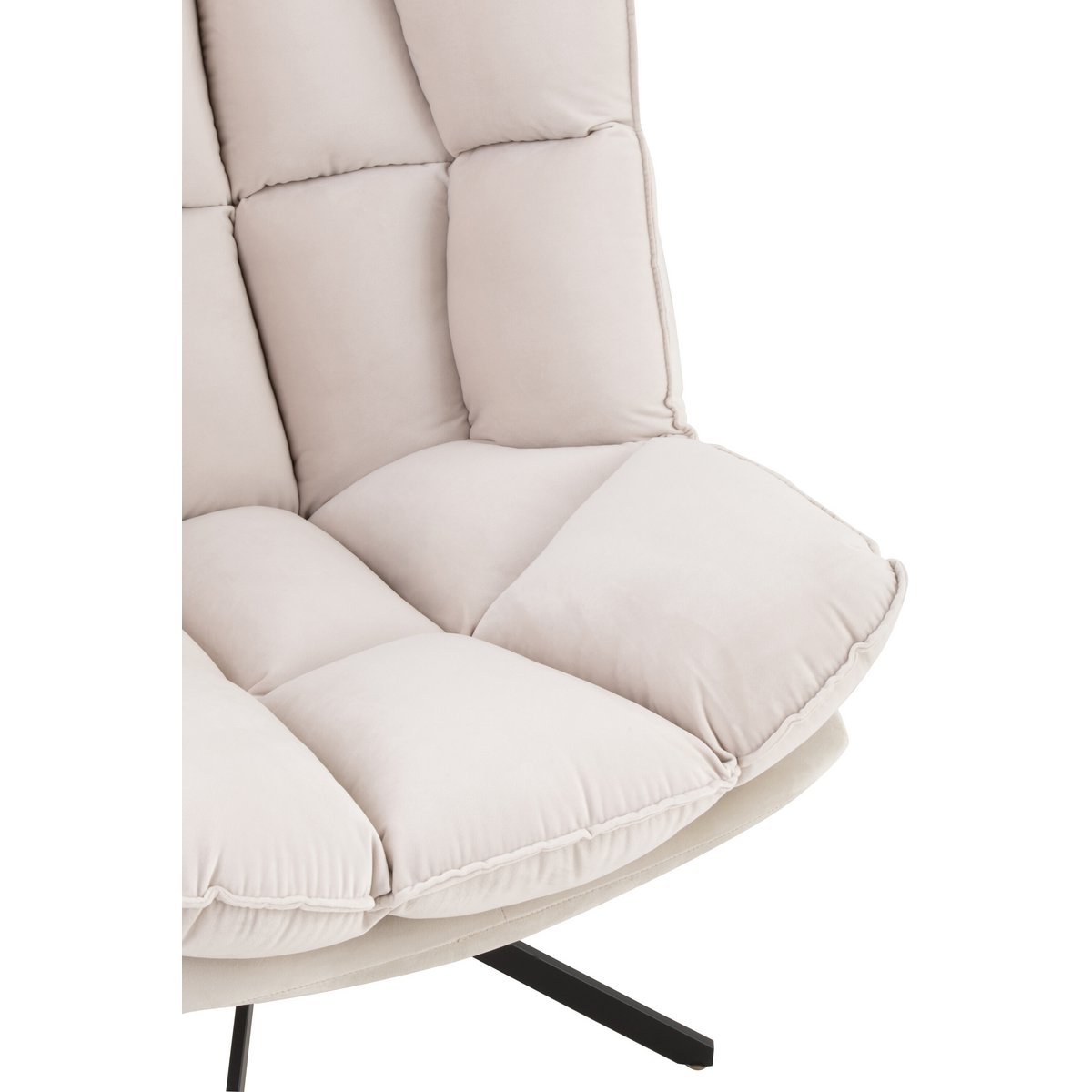 J-Line stoel Relax Kussen Op Frame - textiel/metaal - beige