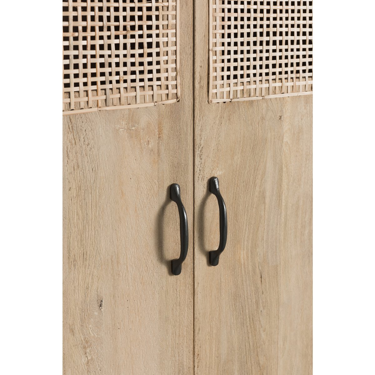 J-Line kast Geweven - 3 deuren + 4 laden - hout - naturel