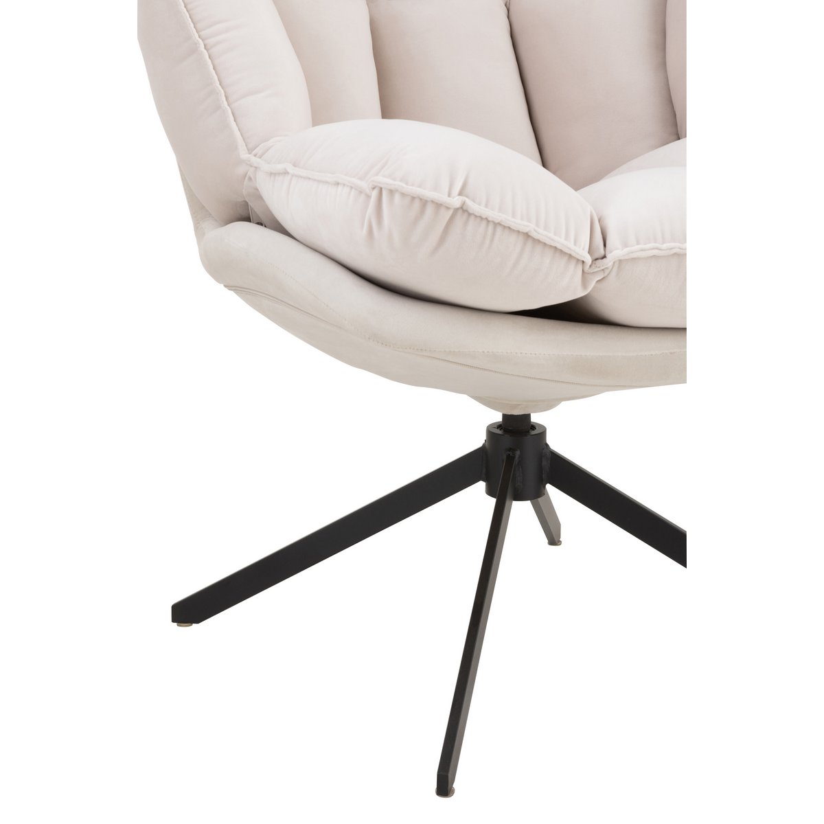 J-Line stoel Relax Kussen Op Frame - textiel/metaal - beige