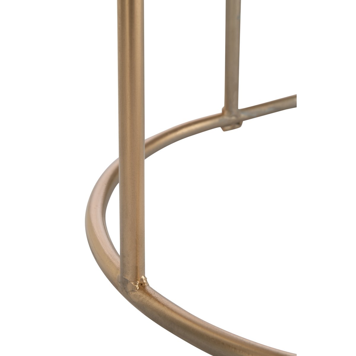 J-Line Console 2 Planken+Curve Deco Metaal Goud