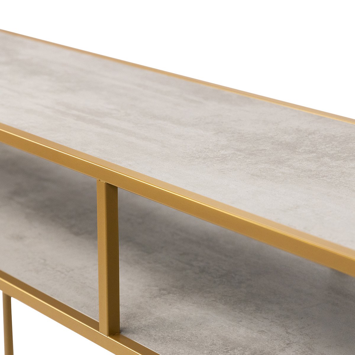 Stalux Side-table 'Teun' 150cm, kleur goud / beton