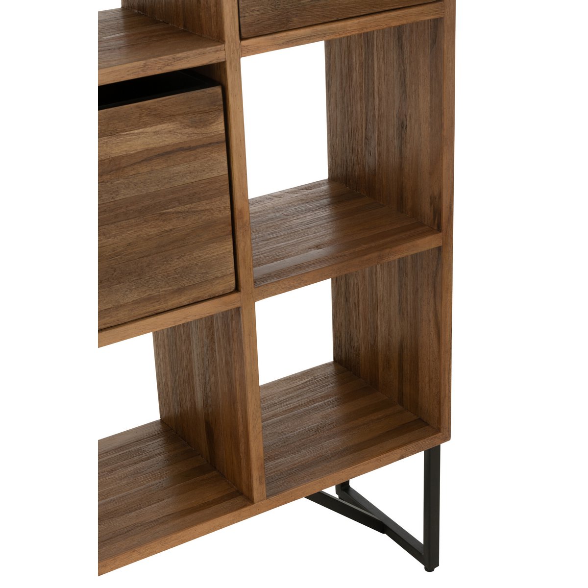 J-Line Kast Met Lades Gerecycleerd Teak Naturel