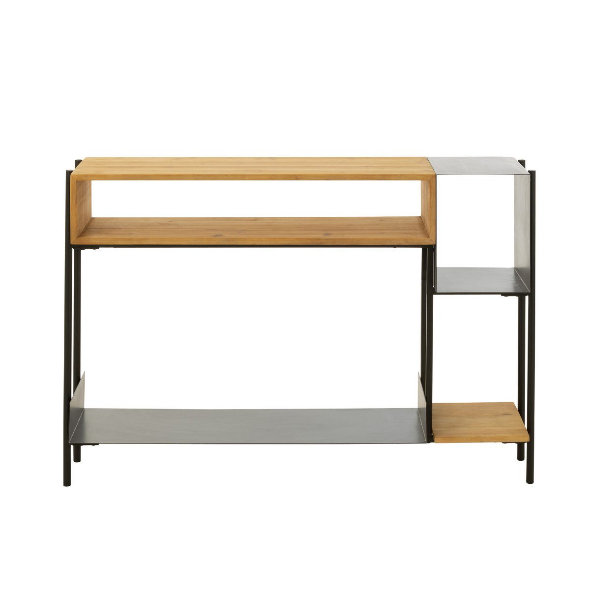 J-Line Console Tina Hout/Ijzer Zwart/Naturel